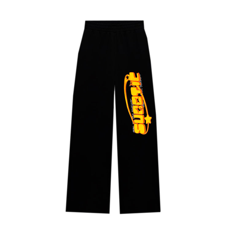 Black/Orange Bubble Pants