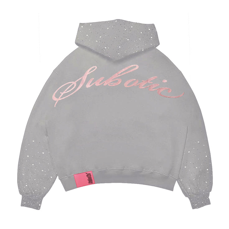 Gray crystal hoodie