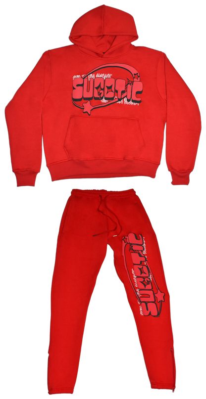 RED BUBBLE TRACKSUIT