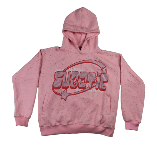 PINK SHINY HOODIE