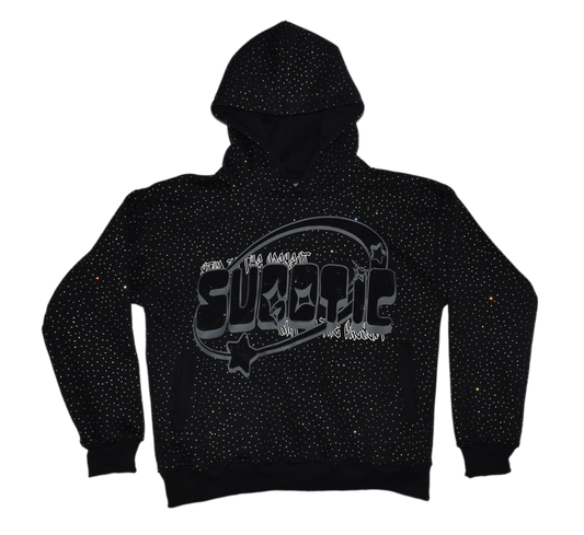 BLACK SHINY HOODIE