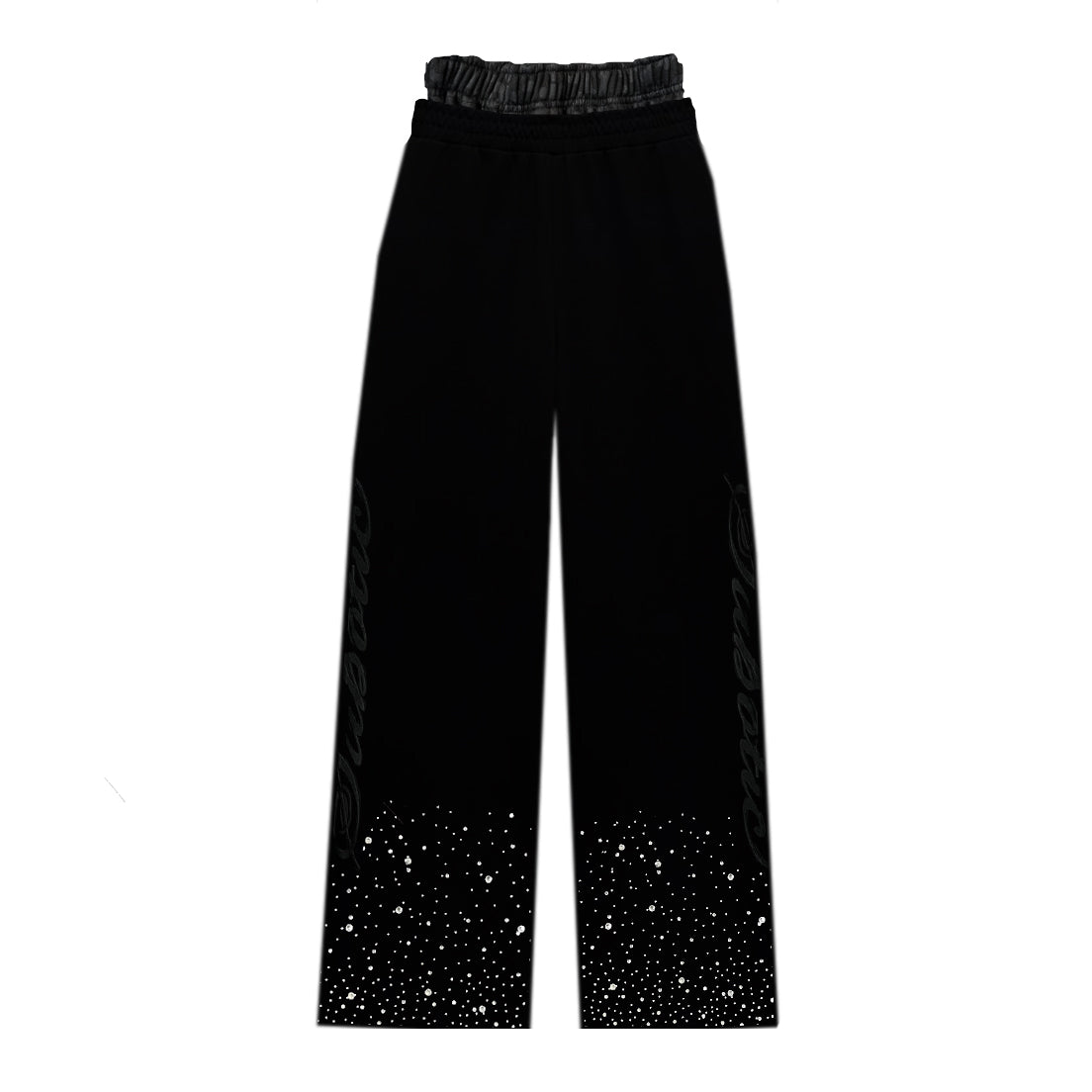 Black crystal pants