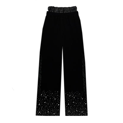 Black crystal pants