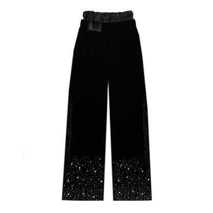 Black crystal pants