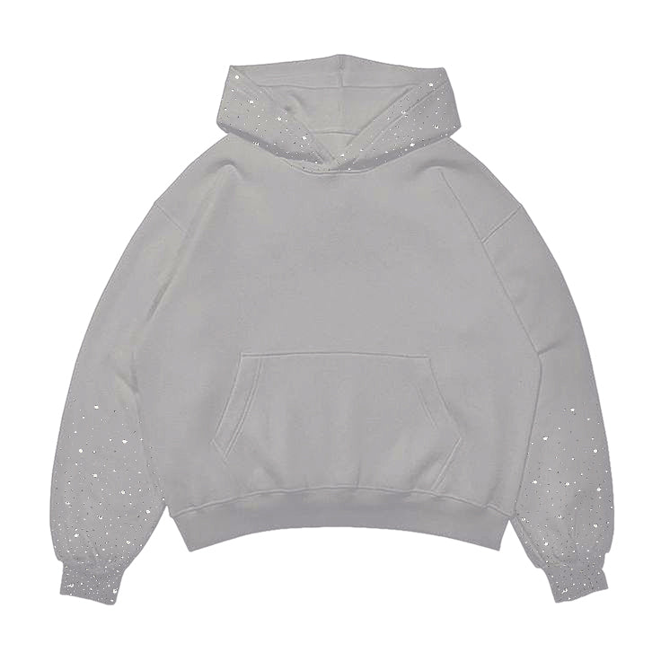Gray crystal hoodie