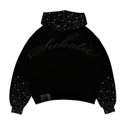 Black crystal hoodie