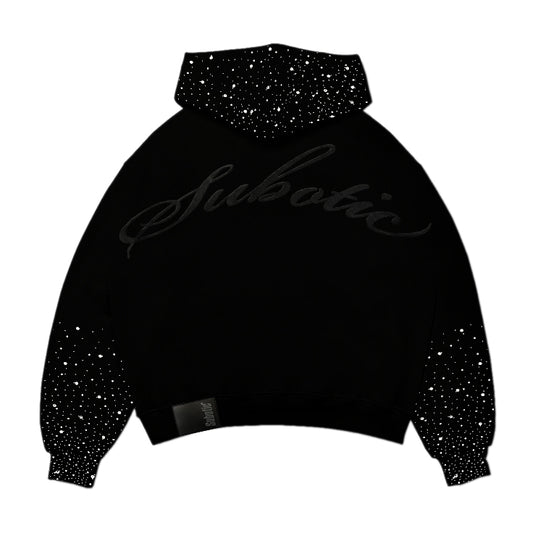Black crystal hoodie