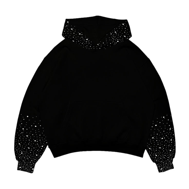 Black crystal hoodie
