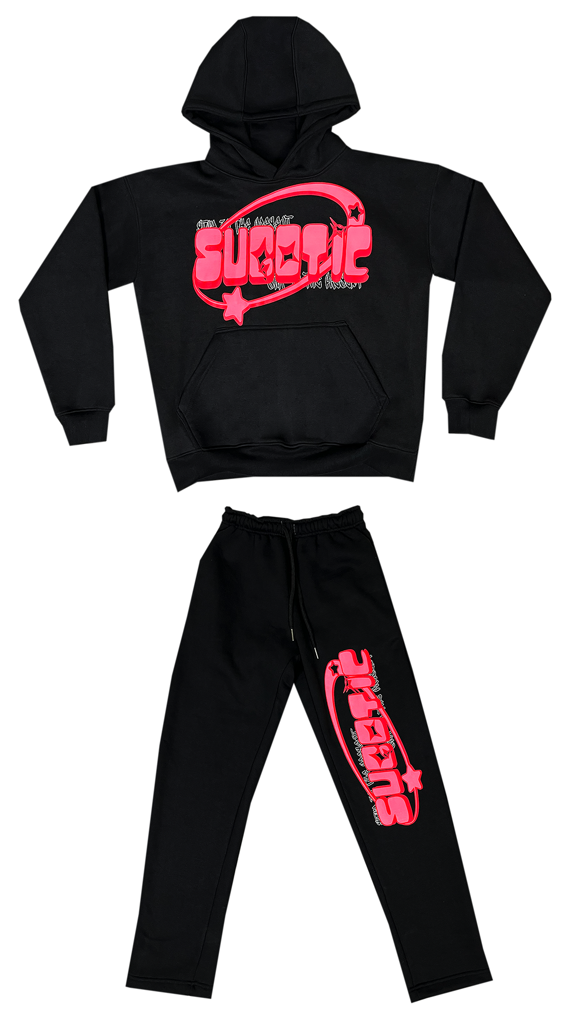 BLACK/PINK BUBBLE TRACKSUIT