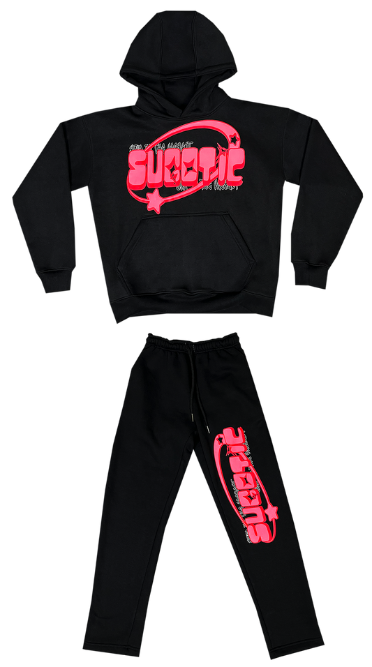 BLACK/PINK BUBBLE TRACKSUIT